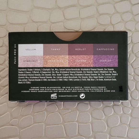 Viseart Petite PRO Un Eyeshadow Palette — Cream, Tan, Pink, Plum, Purple, Gold - Picture 3 of 3